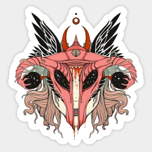 Shield Maiden Uterus & Ovary Helmet Sticker